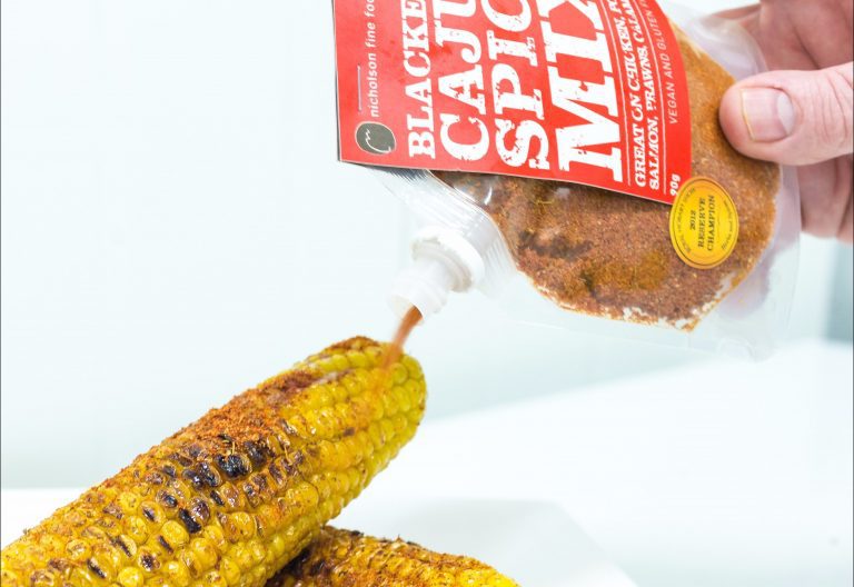 Blackened Cajun Spice Mix over bbq corn by Nicholson Fine Foods