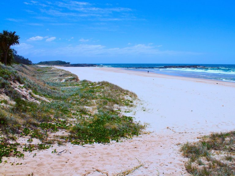 Looking north at Frazers Reef, Iluka.