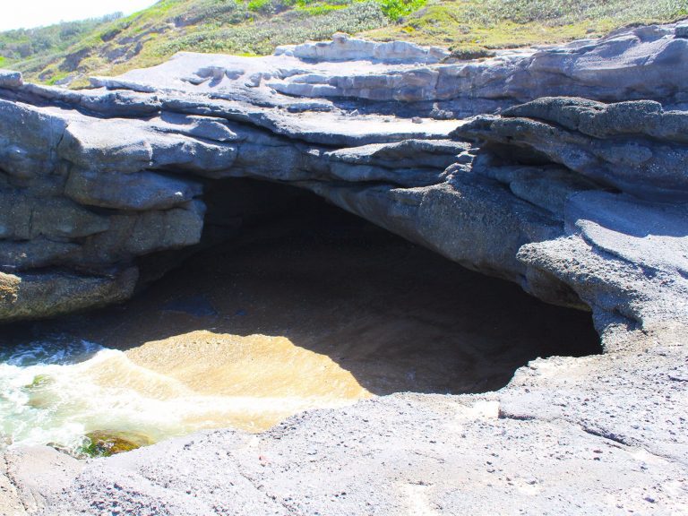 Low tide cave at Plumbago.